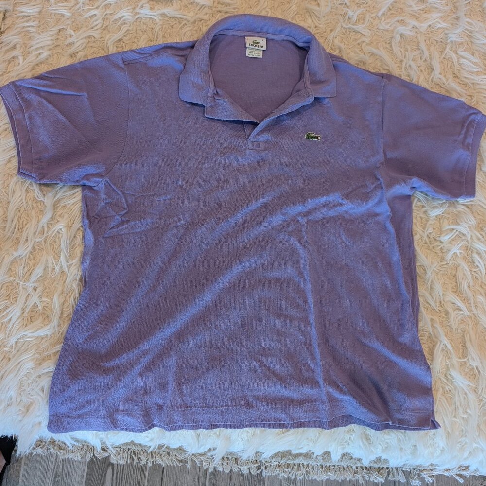 Lacoste Polo Shirt Mens Size 8 Purple